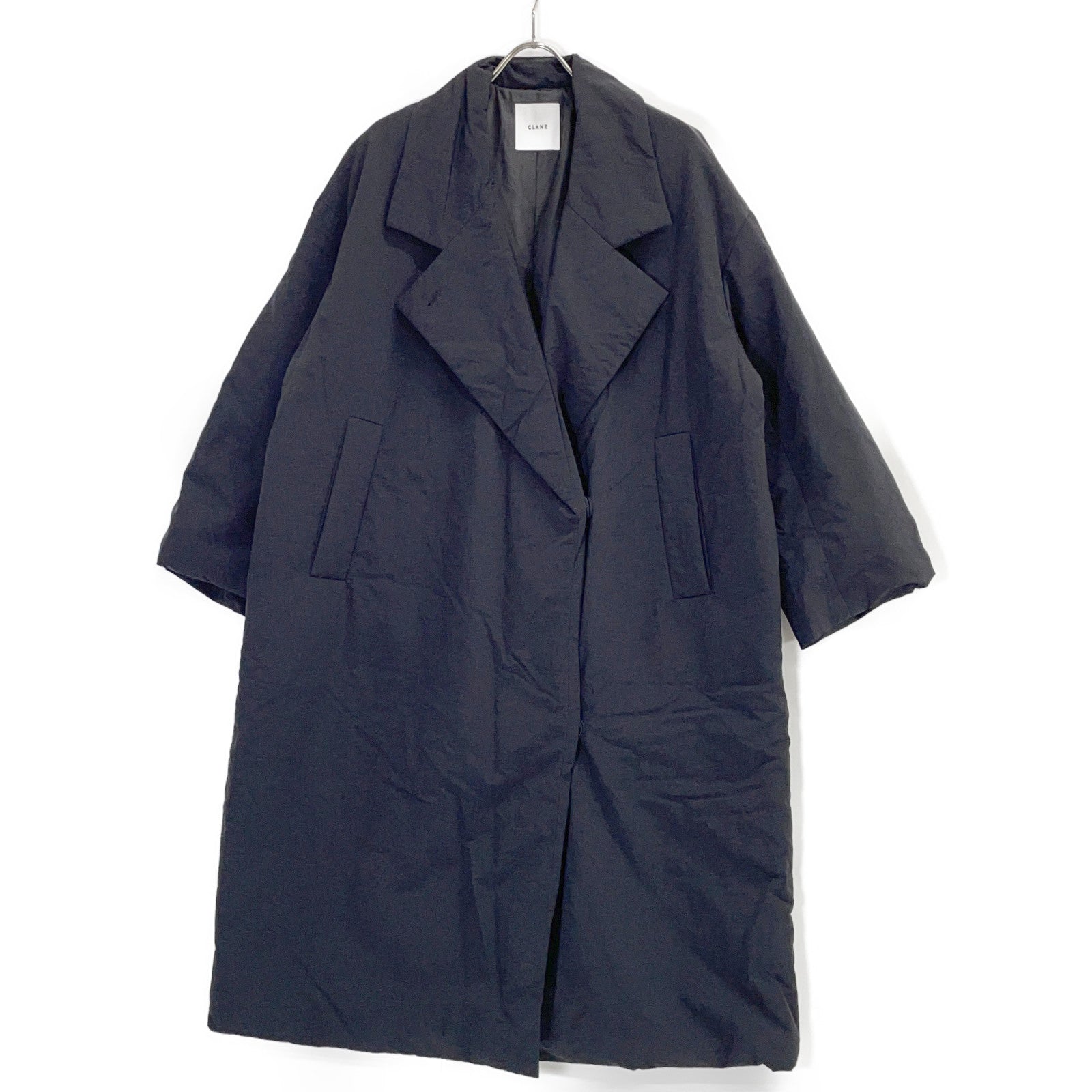 CLANE クラネ 25AW 19101-0172 ブラック COLOR DOWN CHESTER COAT/カラーダウンチェスターコート コート