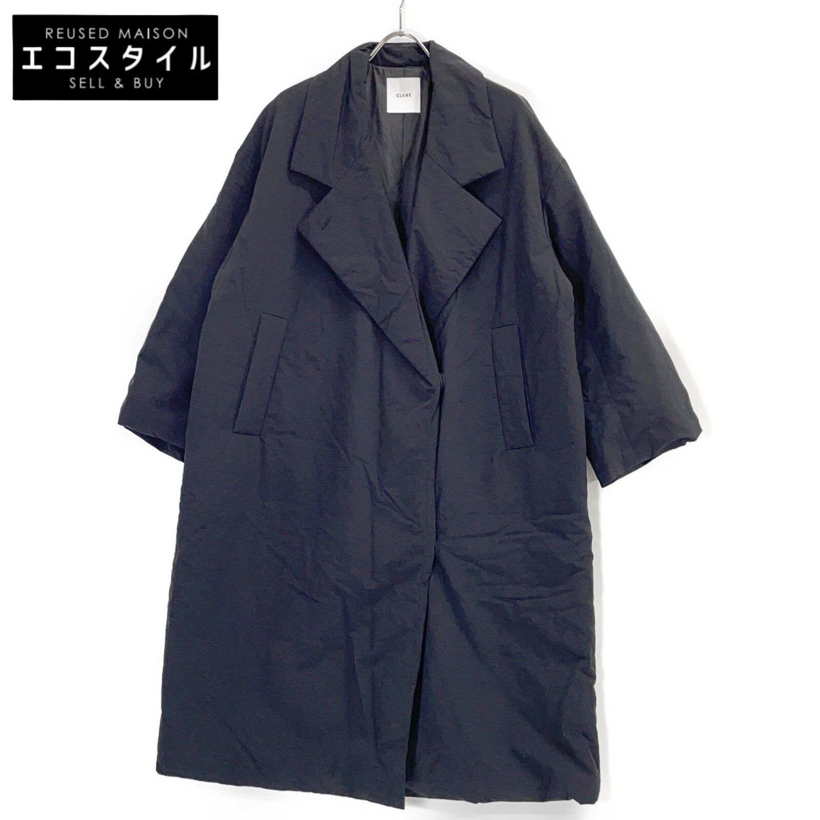 CLANE クラネ 25AW 19101-0172 ブラック COLOR DOWN CHESTER COAT/カラーダウンチェスターコート コート