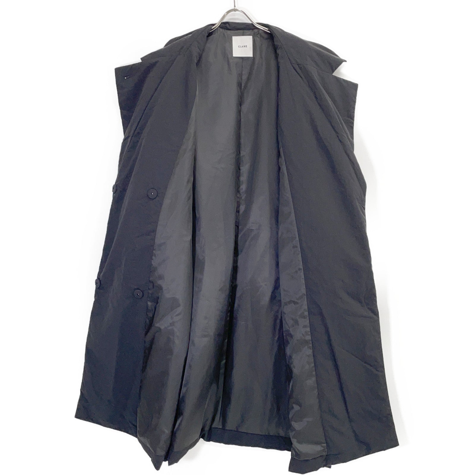 CLANE クラネ 25AW 19101-0172 ブラック COLOR DOWN CHESTER COAT/カラーダウンチェスターコート コート
