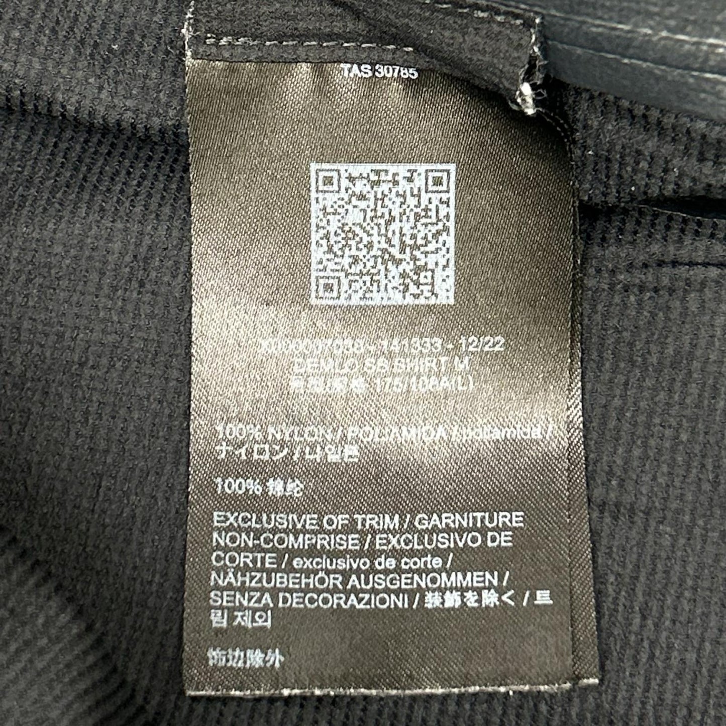 ARC’TERYX VEILANCE アークテリクス ヴェイランス X000007038 22年製 ブラック Demlo SS Shirt 半袖シャツ トップス