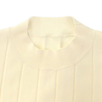Spick&Span スピック＆スパン ホワイト ハイツイストコットンニットワンピース トップス