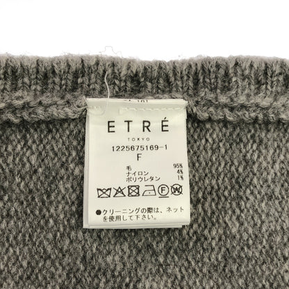 ETRE TOKYO エトレトウキョウ グレー ウール レイヤードニットラップスカート ボトムス
