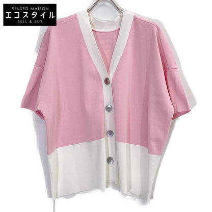 ADORE アドーア 531-6170536 26年製 ピンク×ホワイト バイカラーカーデ トップス