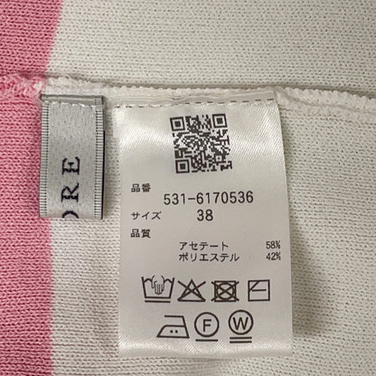 ADORE アドーア 531-6170536 26年製 ピンク×ホワイト バイカラーカーデ トップス