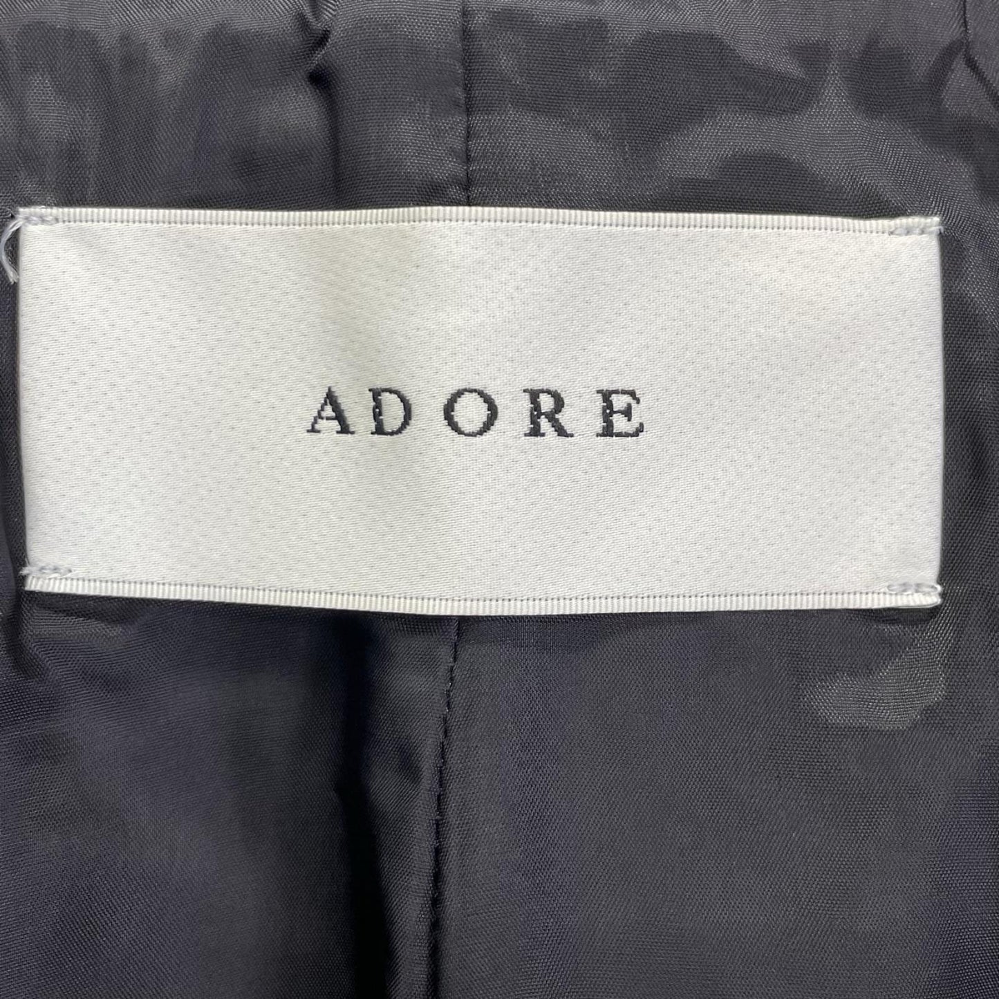 ADORE アドーア 531-5250740 25年製 ネイビー ベルベットボタン ダブルブレストテーラードショートジャケット ジャケット