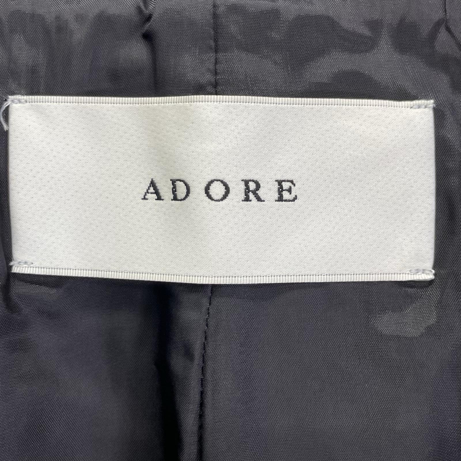 ADORE アドーア 531-5250740 25年製 ネイビー ベルベットボタン ダブルブレストテーラードショートジャケット ジャケット
