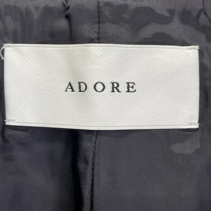 ADORE アドーア 531-5250740 25年製 ネイビー ベルベットボタン ダブルブレストテーラードショートジャケット ジャケット