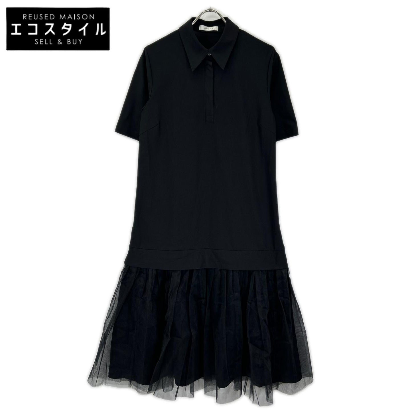 ADORE アドーア 531-5140521 25年製 ブラック メモリートリコットワンピース ワンピース