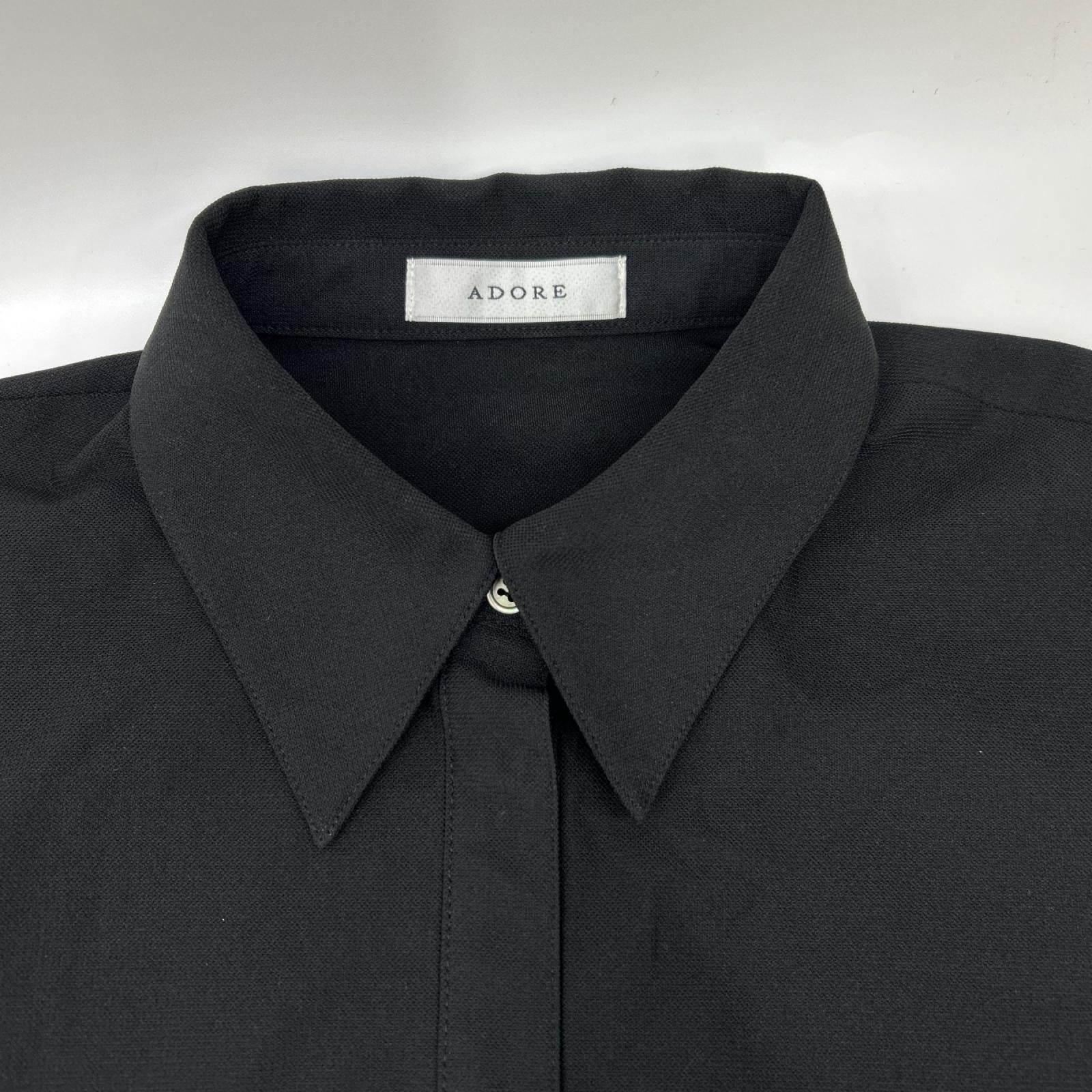 ADORE アドーア 531-5140521 25年製 ブラック メモリートリコットワンピース ワンピース