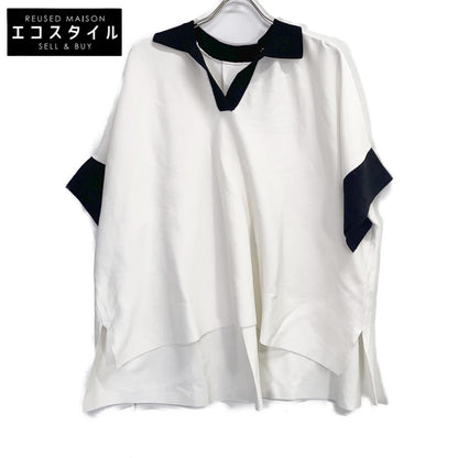 ADORE アドーア 531-6170332 26SS ホワイト バイカラーポロニット トップス