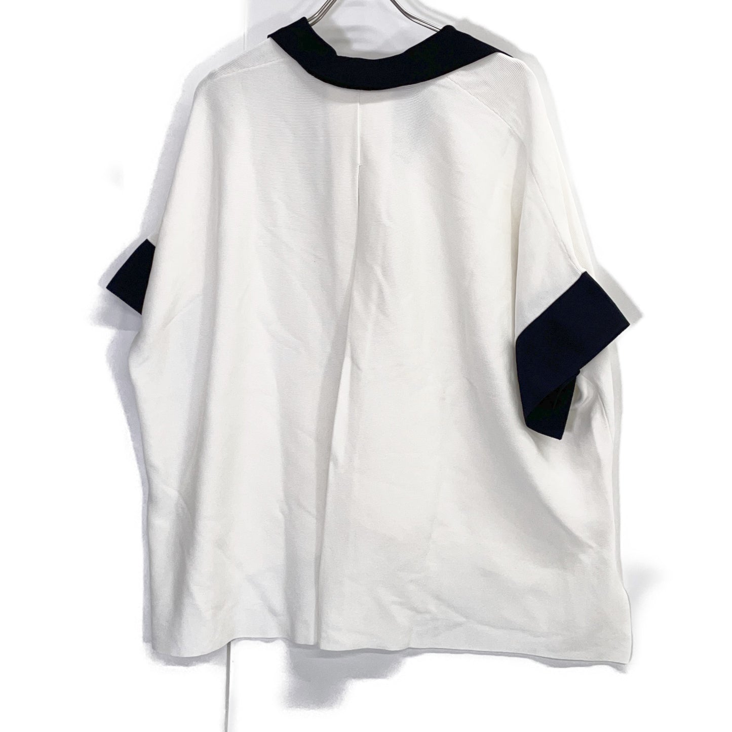 ADORE アドーア 531-6170332 26SS ホワイト バイカラーポロニット トップス