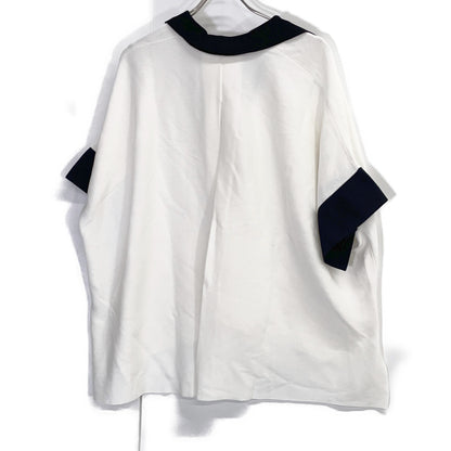 ADORE アドーア 531-6170332 26SS ホワイト バイカラーポロニット トップス