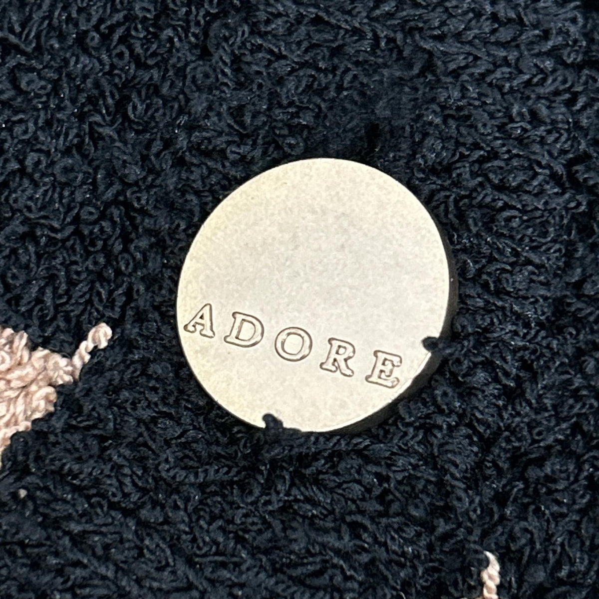 ADORE アドーア 531-5270616 25年製 ブラック×キャメル ツィーディーボーダーニット トップス
