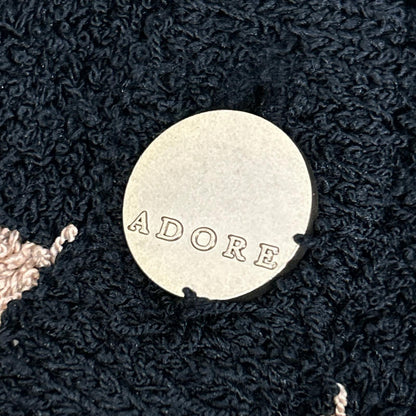 ADORE アドーア 531-5270616 25年製 ブラック×キャメル ツィーディーボーダーニット トップス