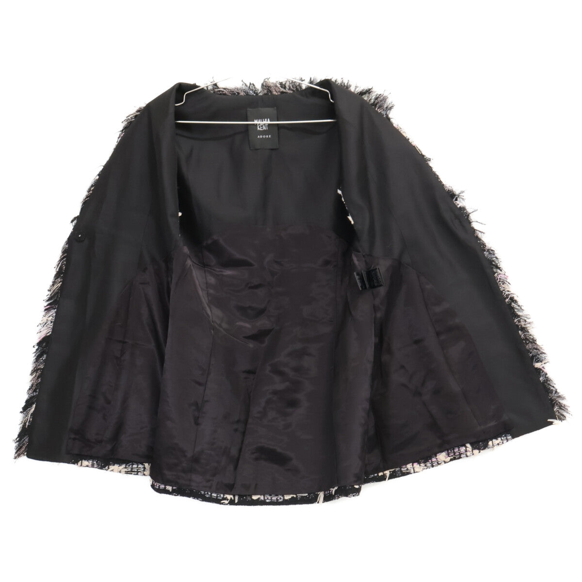 ADORE アドーア 【美品/24年製】BLACK LABEL 531-5150351 MALIHA社ファンシーツイード ヘイジーサクラツィードジレ/ ベスト