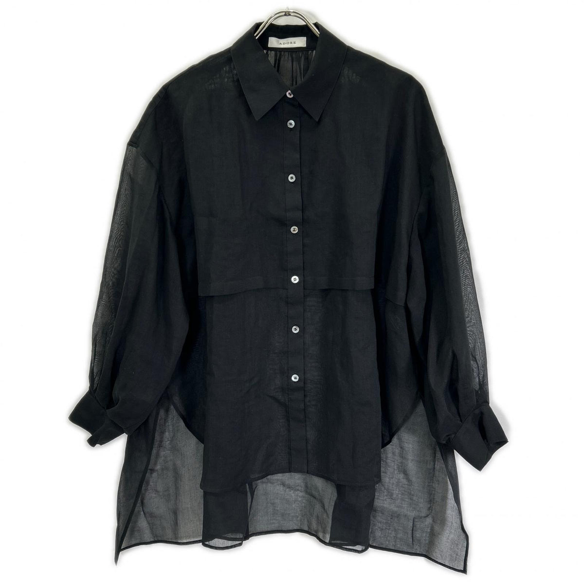 ADORE 531-4110502 made in 2024 black soft organza blouse