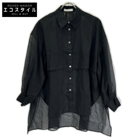 ADORE アドーア 531-4110502 24年製 ブラック ソフトオーガンジーブラウス トップス