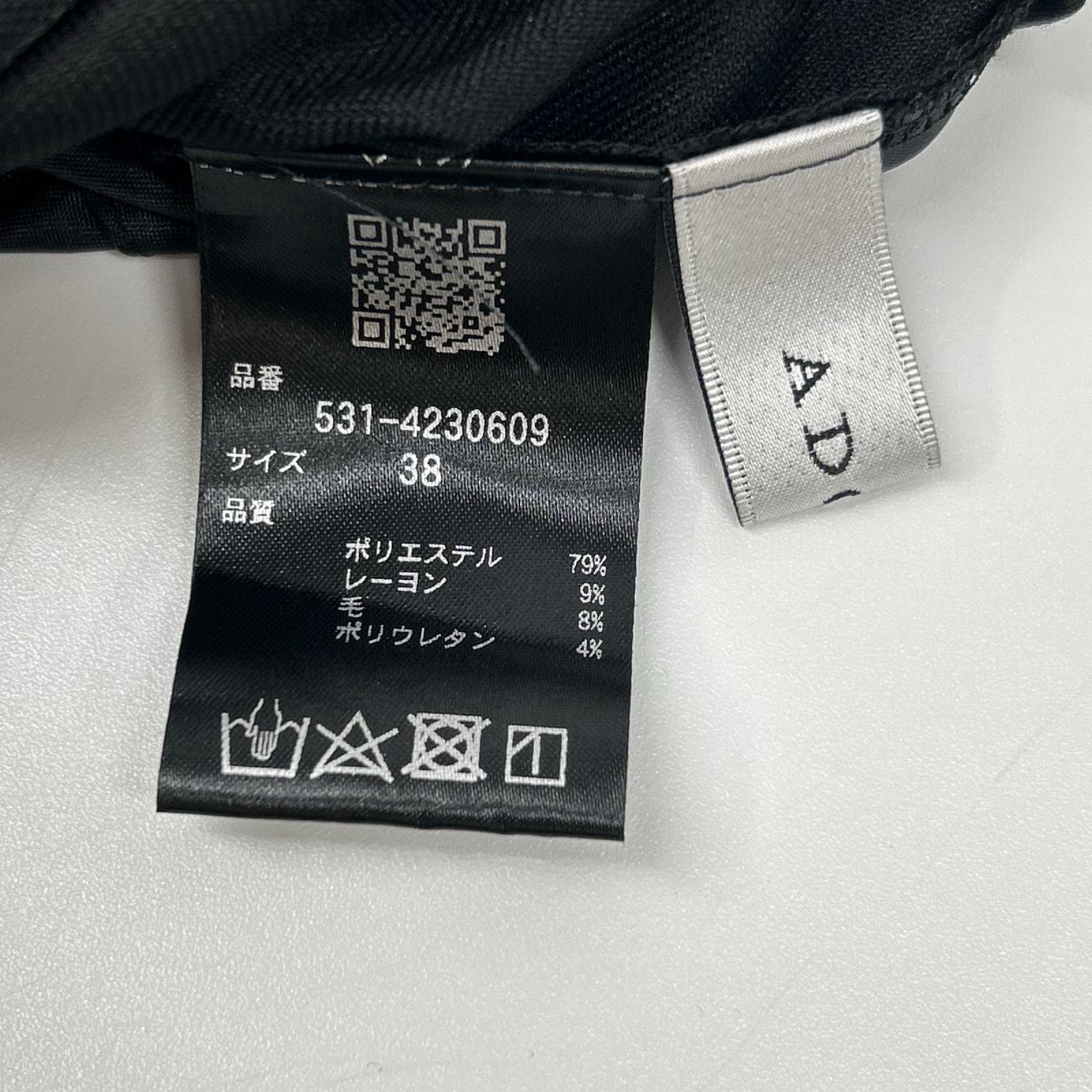 ADORE アドーア 531-4230609 24年製 ブラック クリアツイルパンツ ボトムス