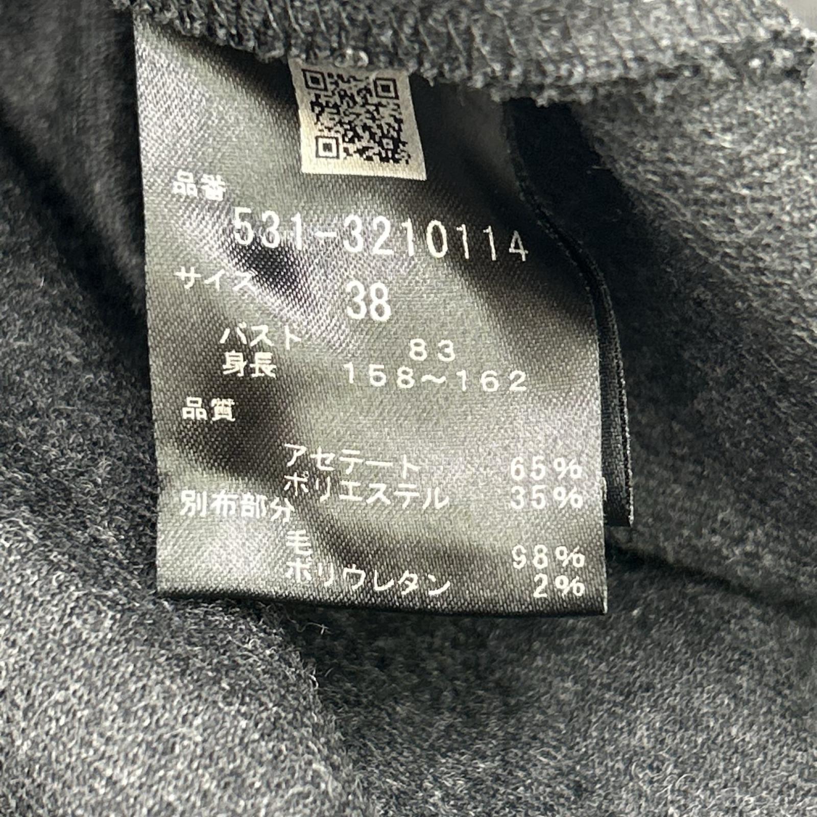 ADORE アドーア 531-3210114 ブラック コンパクトダブルフェイスブラウス トップス