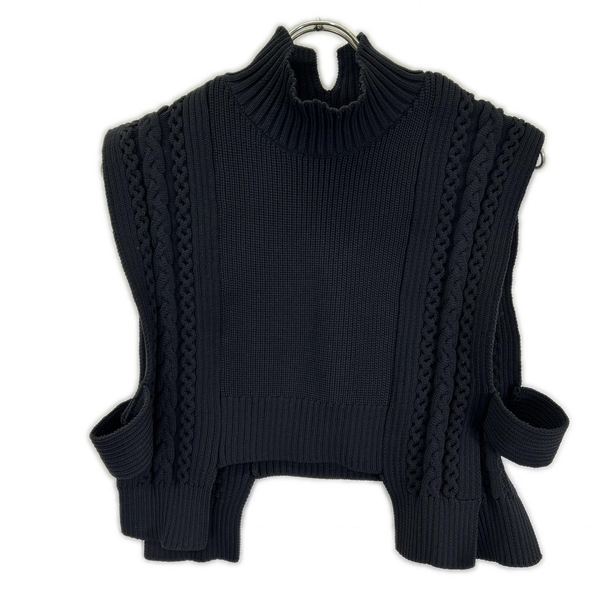 ADORE 531-2210115 black airy cable-knit vest with long shirt