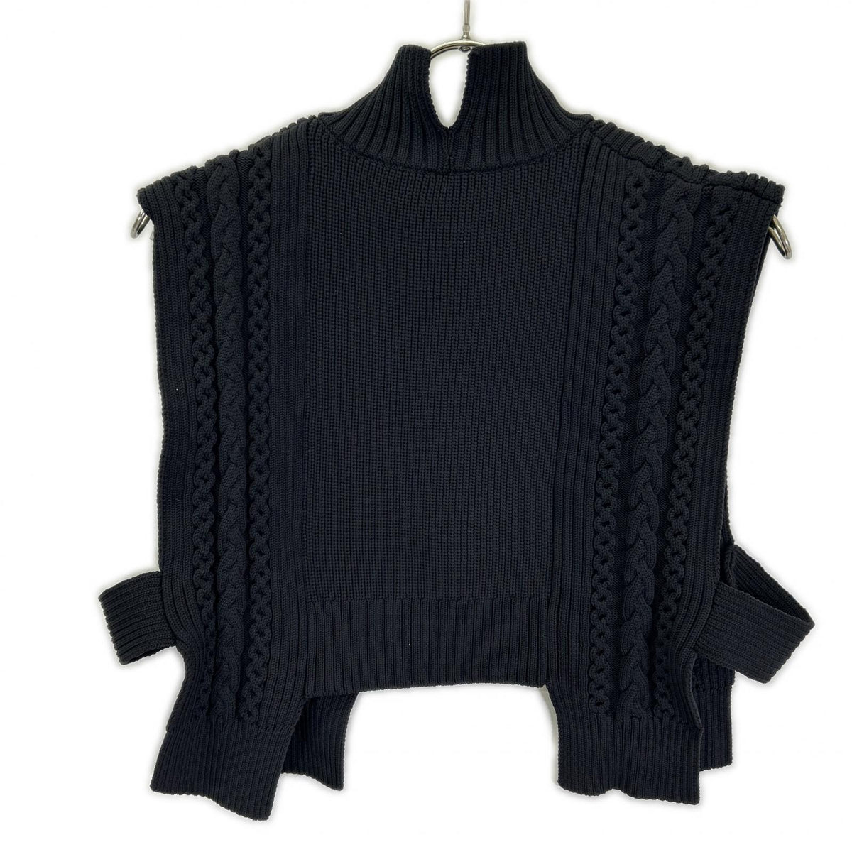 ADORE 531-2210115 black airy cable-knit vest with long shirt
