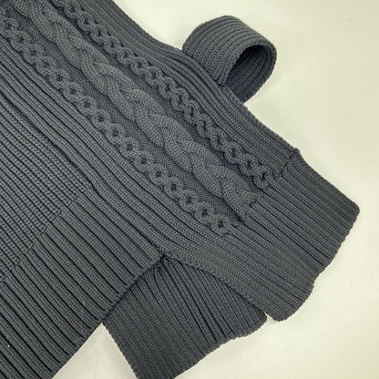 ADORE 531-2210115 black airy cable-knit vest with long shirt
