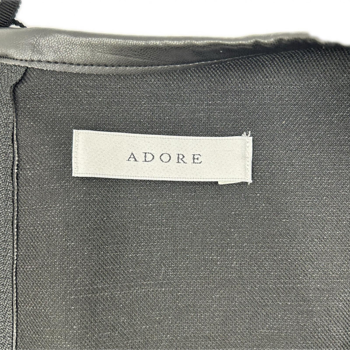 ADORE アドーア 531-2110503 ブラック 麻混オックスパイピングブラウス トップス