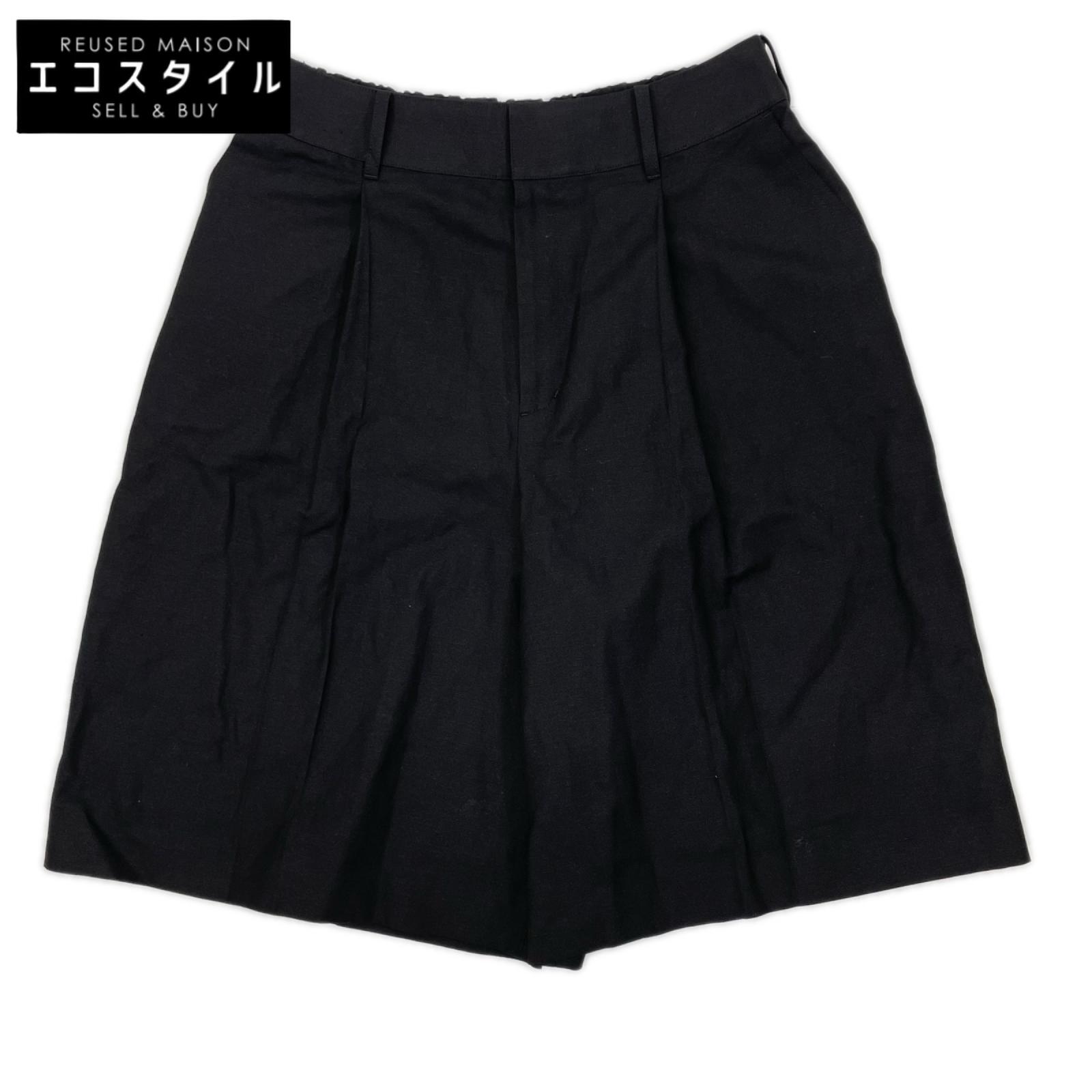 ADORE アドーア 531-2130503 ブラック 麻混オックスショートパンツ ボトムス