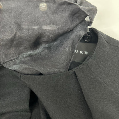 ADORE アドーア 【BLACK LABEL】531-0210941 ブラック カラー付きタックブラウス トップス