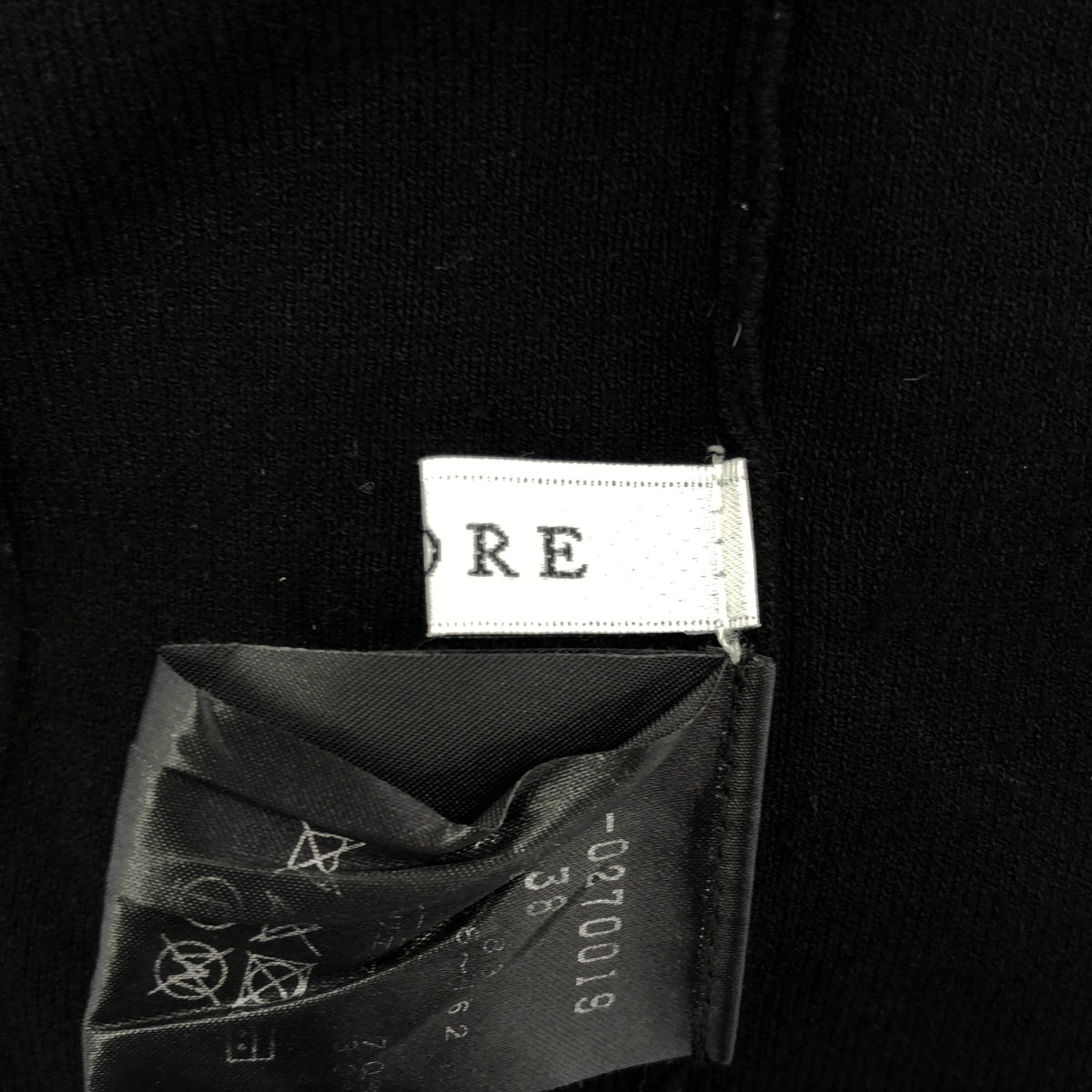 ADORE アドーア 531-0270019 ブラック クリアストレッチニット トップス