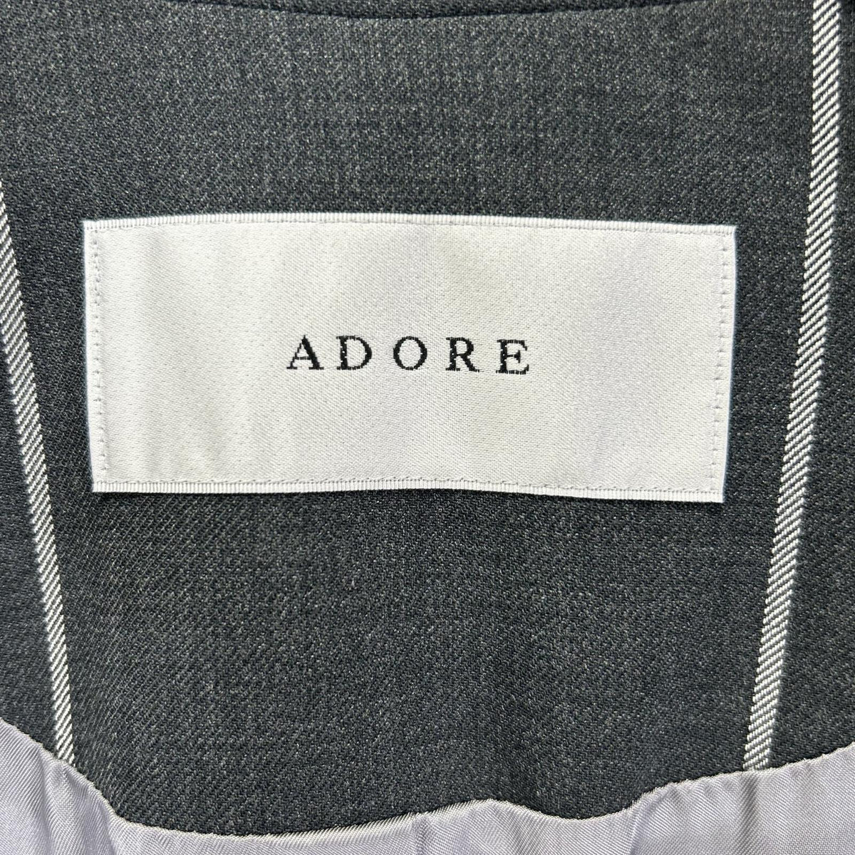 ADORE アドーア 531-0152113 グレー ウール混 チェックサイドスリットチェスターコート コート