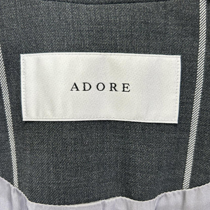 ADORE アドーア 531-0152113 グレー ウール混 チェックサイドスリットチェスターコート コート