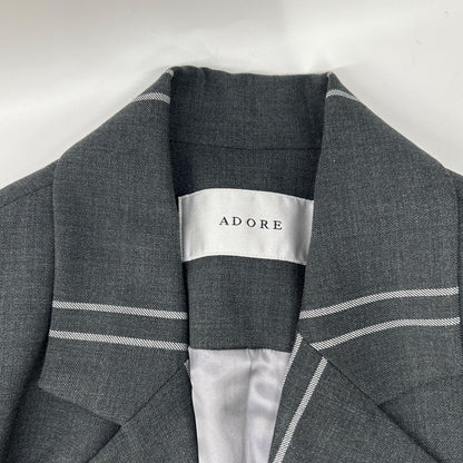 ADORE アドーア 531-0152113 グレー ウール混 チェックサイドスリットチェスターコート コート