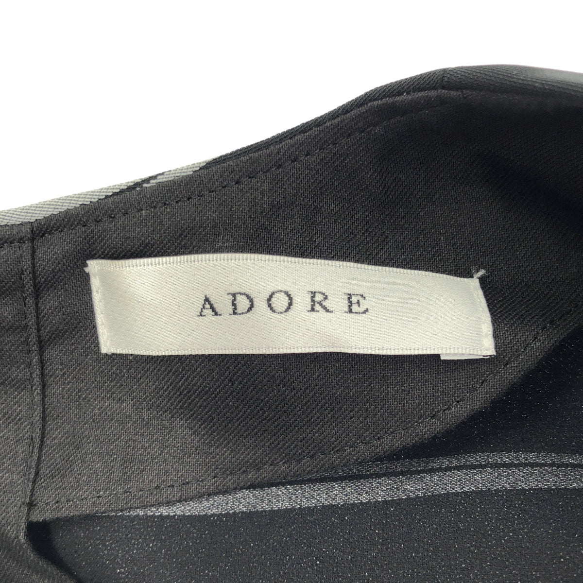 ADORE アドーア 531-9110108 ブラック ストライプジャガードブラウス トップス