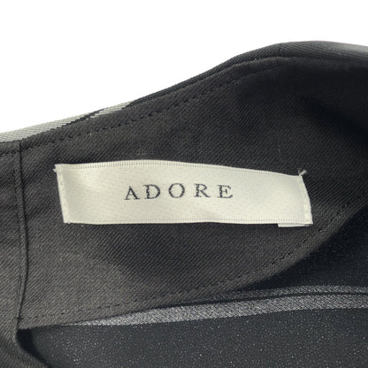 ADORE アドーア 531-9110108 ブラック ストライプジャガードブラウス トップス