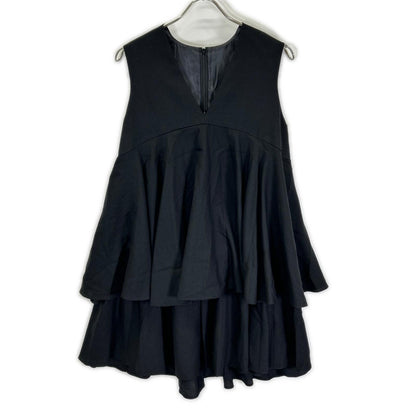 LE PHIL 534-4210018 Made in 2024 Black dry wool gilet blouse Dress