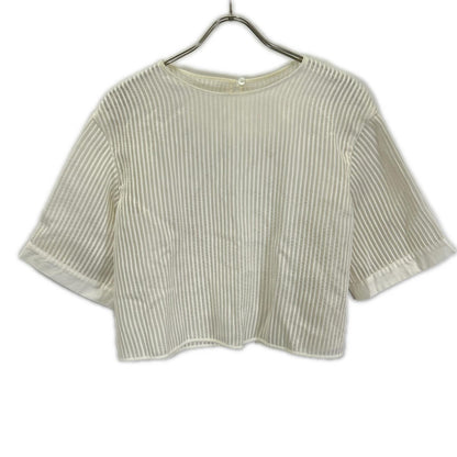 LE PHIL ル フィル 534-2110505 ホワイト シアーボーダーブラウス スーツ セットアップ