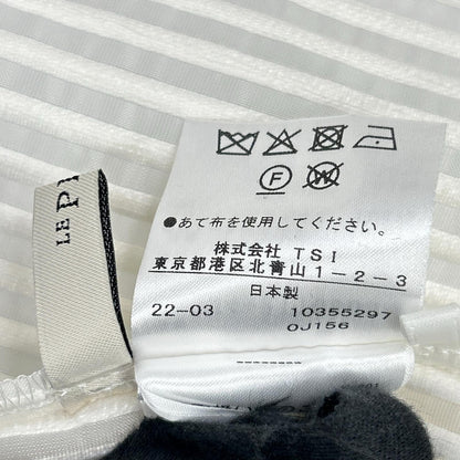 LE PHIL ル フィル 534-2110505 ホワイト シアーボーダーブラウス スーツ セットアップ