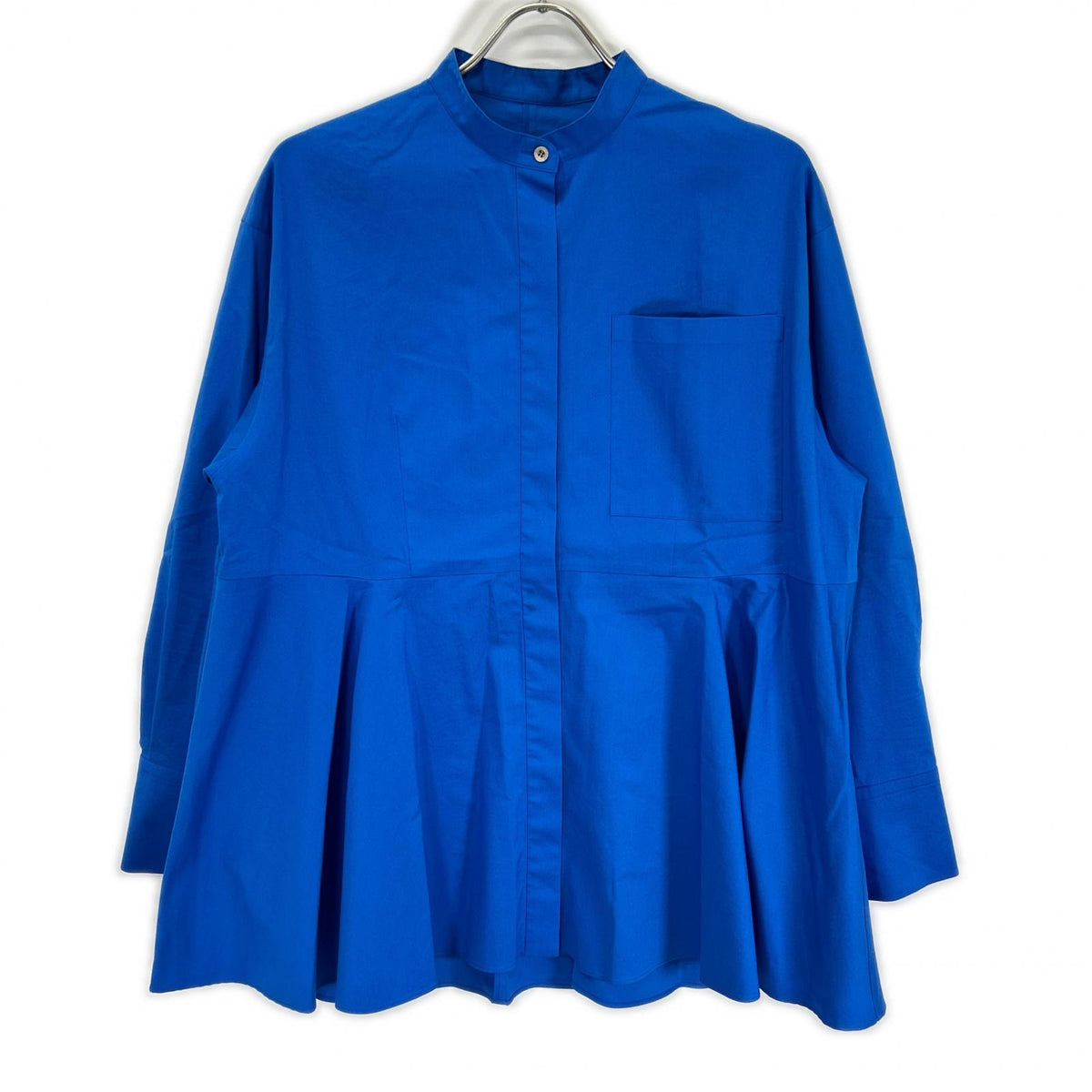 LE PHIL 534-2110213 blue SOLOTEX peplum blouse shirt top