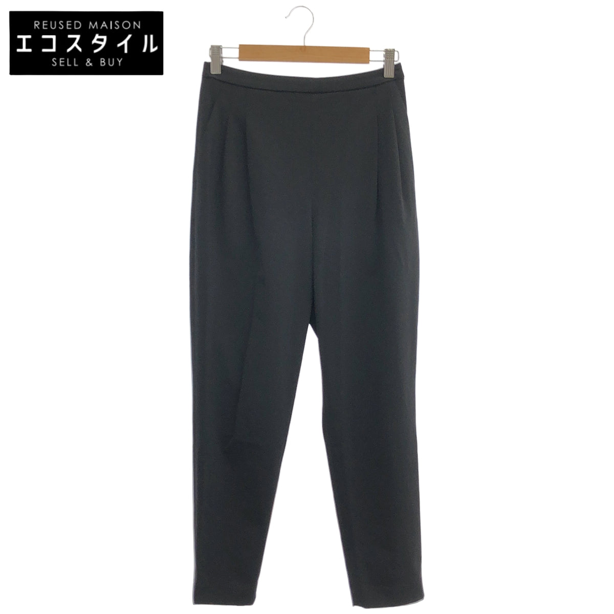 LE PHIL ル フィル 534-0230606 ブラック 2タックストレッチパンツ ボトムス