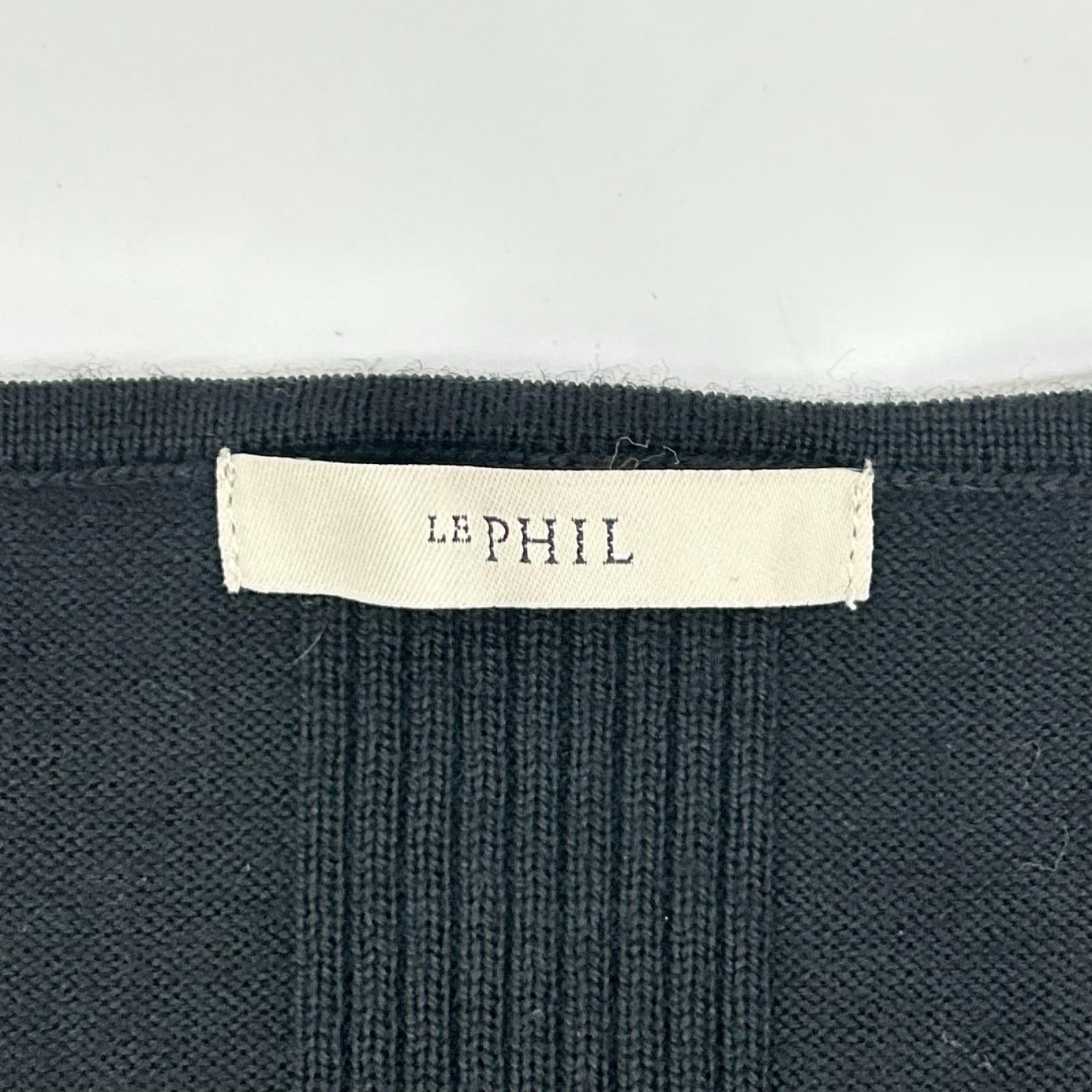 LE PHIL ル フィル 534-0270915 ブラック Vネックオーバーニット トップス