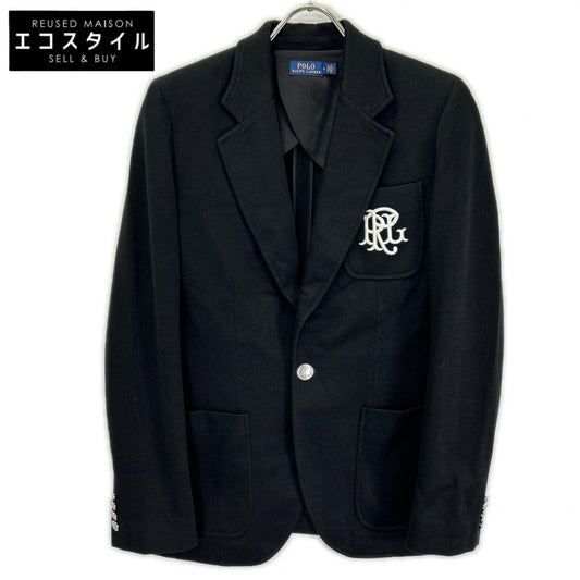 POLObyRalphLauren ポロラルフローレン 211795348001 ブラック ロゴ刺しゅう ダブルニットジャカードブレザー シングルジャケット ジャケット
