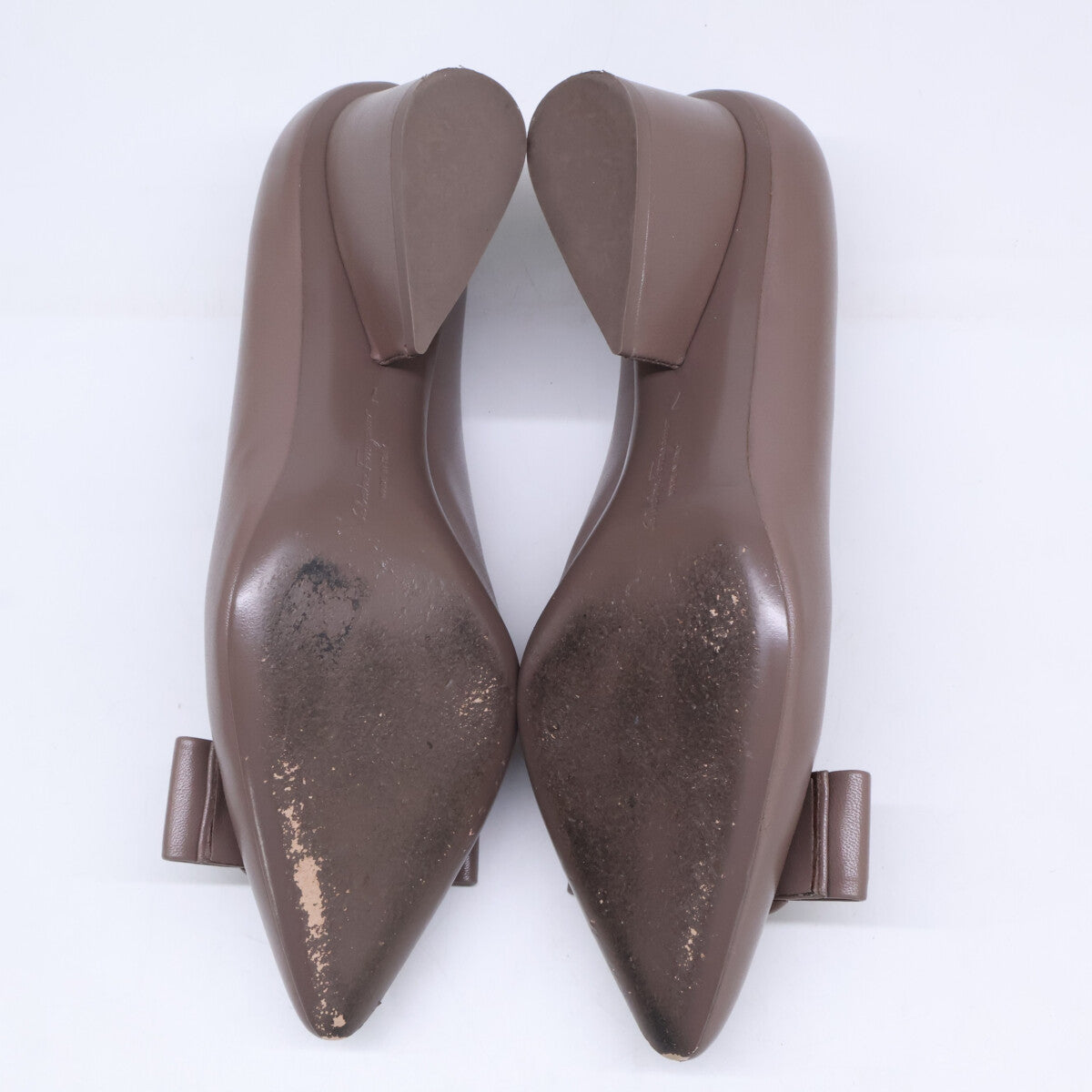SalvatoreFerragamo サルバトーレフェラガモ VIVA ヴィヴァ ヴァラリボン レザー チャンキーヒール パンプス シューズ