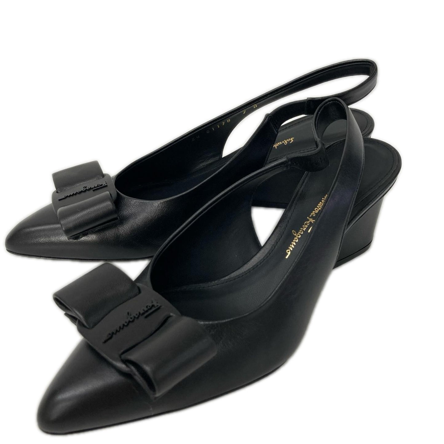 SalvatoreFerragamo サルバトーレフェラガモ 【美品】VIVA ヴィヴァ ヴァラリボン ポインテッドトゥ スリングバック パンプス シューズ