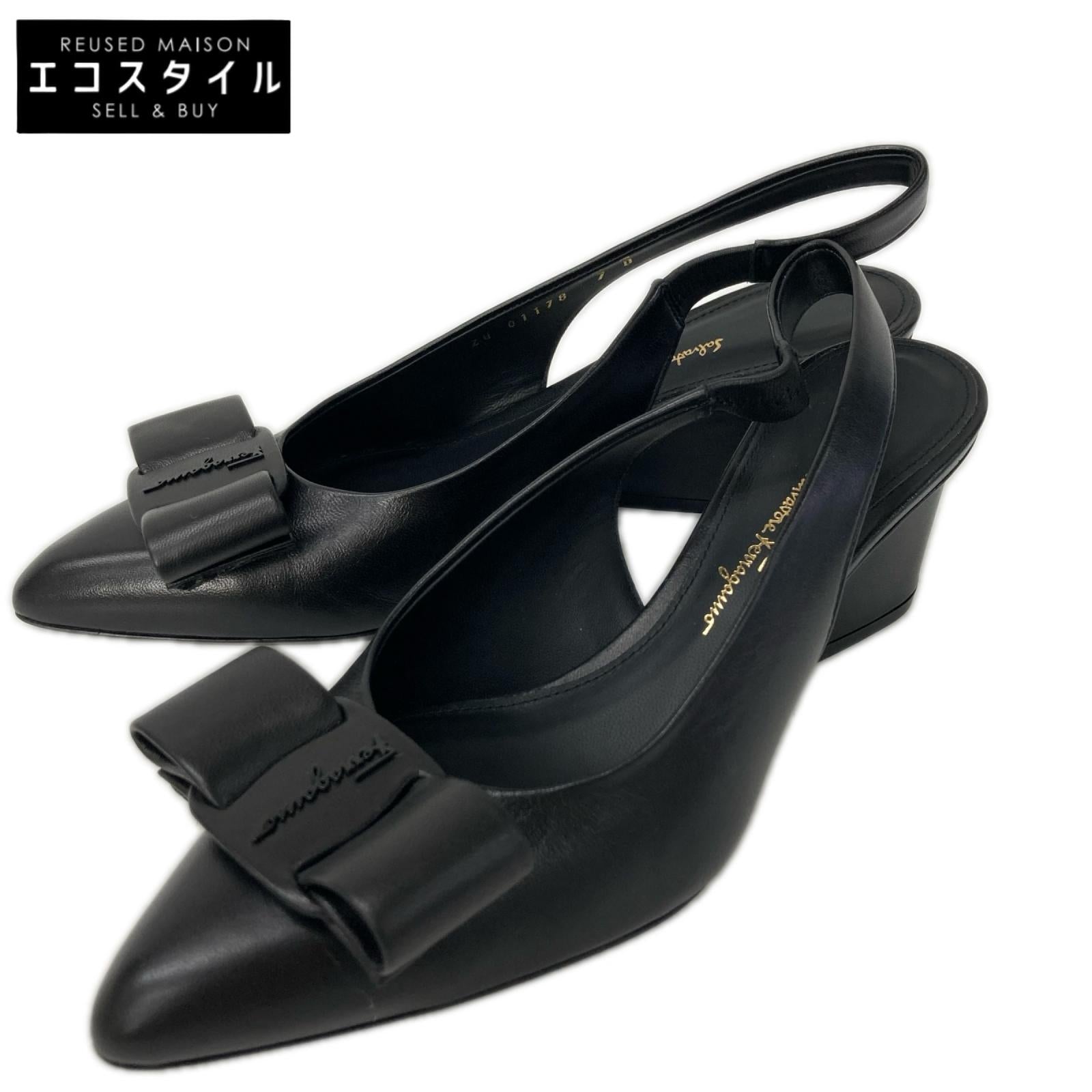 SalvatoreFerragamo サルバトーレフェラガモ 【美品】VIVA ヴィヴァ ヴァラリボン ポインテッドトゥ スリングバック パンプス シューズ