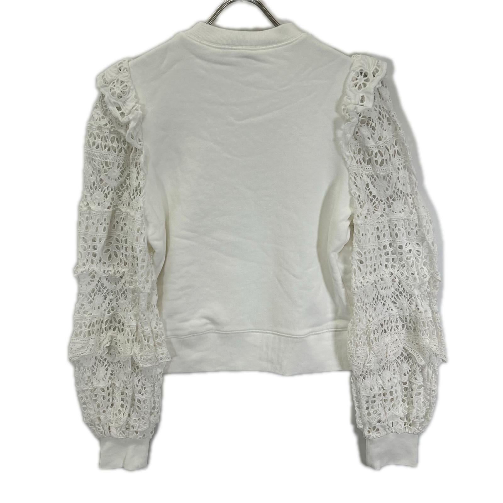 sea NEW YORK シーニューヨーク RS22-062 22SS ホワイト Patrizia lace l/slv combo sweatshirt レーススリーブスウェット トップス