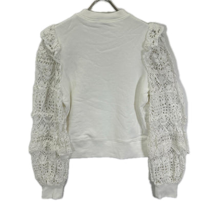 sea NEW YORK シーニューヨーク RS22-062 22SS ホワイト Patrizia lace l/slv combo sweatshirt レーススリーブスウェット トップス