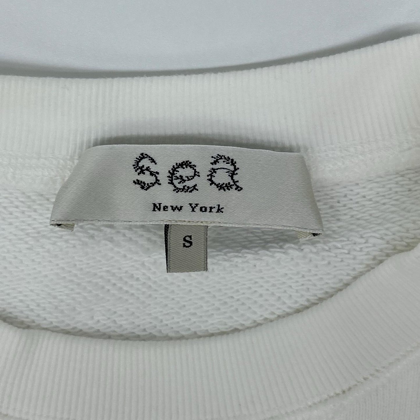 sea NEW YORK シーニューヨーク RS22-062 22SS ホワイト Patrizia lace l/slv combo sweatshirt レーススリーブスウェット トップス