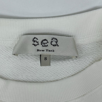 sea NEW YORK シーニューヨーク RS22-062 22SS ホワイト Patrizia lace l/slv combo sweatshirt レーススリーブスウェット トップス
