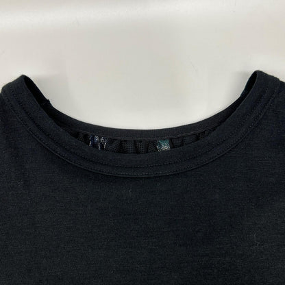 sacai 17-03365 17SS Black Back-scarf-paneled T-shirt Top